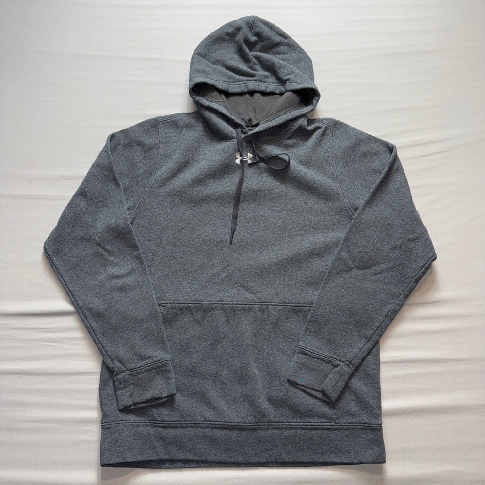 Under Armour ColdGear Hoodie Womens Small Gray Loose Fit (Spot on sleeve)